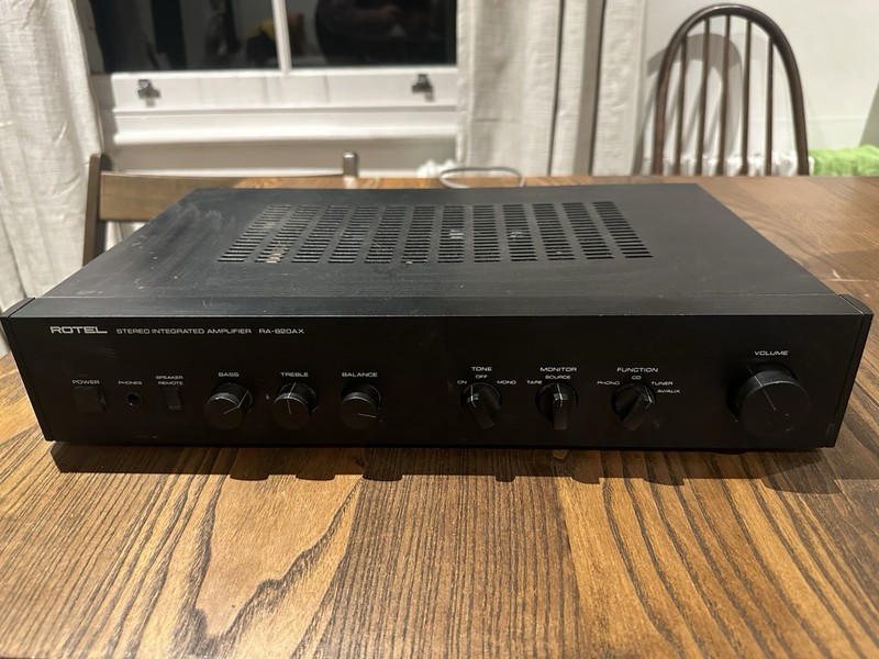 Rotel RA-820AX Vintage HiFi Stereo Integrated Amplifier Black