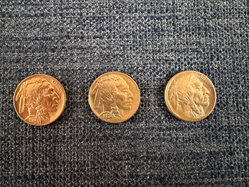 Set of 3 Buffalo Nickels 1921 1923 1923-S-- XF/AU--Take a Look!