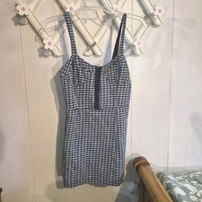 Free People Intimately Blue/White Gingham Swe...