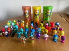 Gogo's Crazy Bones 55 Figure Bundle with 3 storage pots