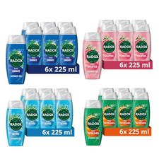 Radox Feel Active Shower Gel, 225ml Pack of 6, scent you choose