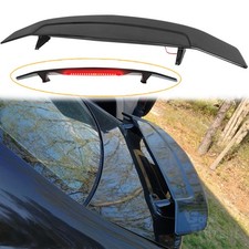 52 Carbon Fiber Car Rear Trunk Spoiler Lip Wing With Led Brake Light Universal