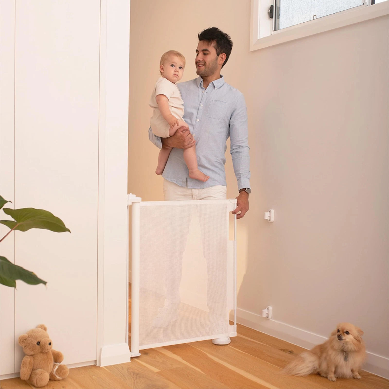 Retractable Baby Gate Perma Child Safety 33" Tall x 55" Wide, White
Opens in a new window or tab