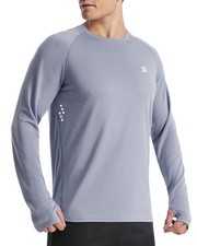 Mens UPF 50 Long Sleeve Swim Rash Guard, UV Sun Protection SPF Shirts for Ou...