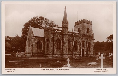 BURRINGTON Kirche der Heiligen Dreifaltigkeit, RP Postkarte von Lilywhite unbenutzt