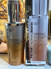 TATCHA & Peter Thomas Roth Potent-C Power Serum Vitamin C Ferulic Acid 1oz NEW