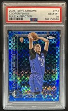 2025-26 Topps Chrome Cooper Flagg Blue X-Fractor Rookie RC #251 Mavericks PSA 10