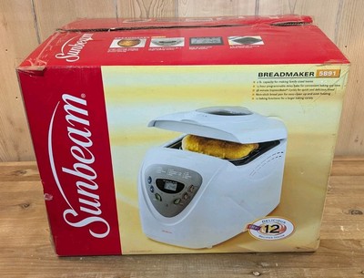 Sunbeam 5891 Automatic Bread Maker Machine White 2 LB Capacity - New Open Box 