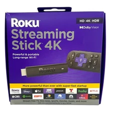 Roku Streaming Stick 4K Model 3820R2 NEW Open Box HDR, Dolby Vision Voice Remote