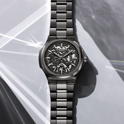 Romanson Octagon Automatic Skeleton Metal Watch RWTMOM5BS004GUGR0