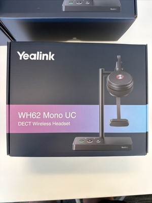 YEALINK WH62 Mono UC DECT Wireless Headset With EHS60 Adapter