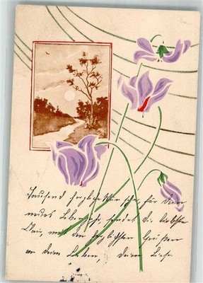 38100348 - Mondschein Alpenveilchen D.T.C.L. Ser. 253 No. 4 Teubner 1903