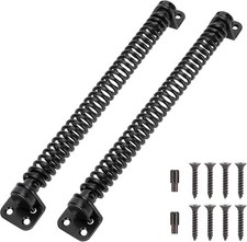 Black Heavy-Duty 11.5" Self-Closing Gate Springs for Sheds & Pools - Set of 2