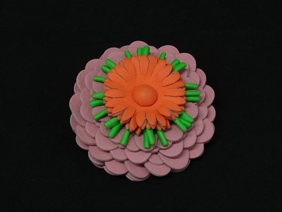 LOEWE Leather Flower Bag Charm Stud Detail colorful Leather Logo Engraved C652