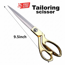 TAILORING SCISSORS 9.5 STAINLESS STEEL DRESSMAKING FABRIC CRAFT CUTTING