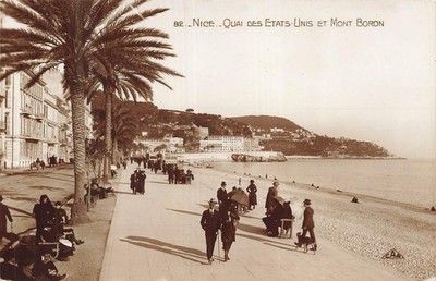 Frankreich Nice Quai des États-Unis Mont Boron Ansichtskarte Echtes Foto 1910er