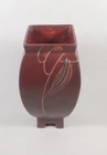 New ListingScarce Roseville Pottery Red "Futura" Chinese Pillow Vase
