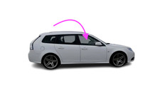 Fits: 2003-2011 Saab 9-3,2007-2009 Cadillac BLS 4D Right Front Door Window Glass