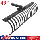 49" Pine Straw Rake Steel Landscape Rake w/ 2" Receiver for Lawn Tractor ATV UTV