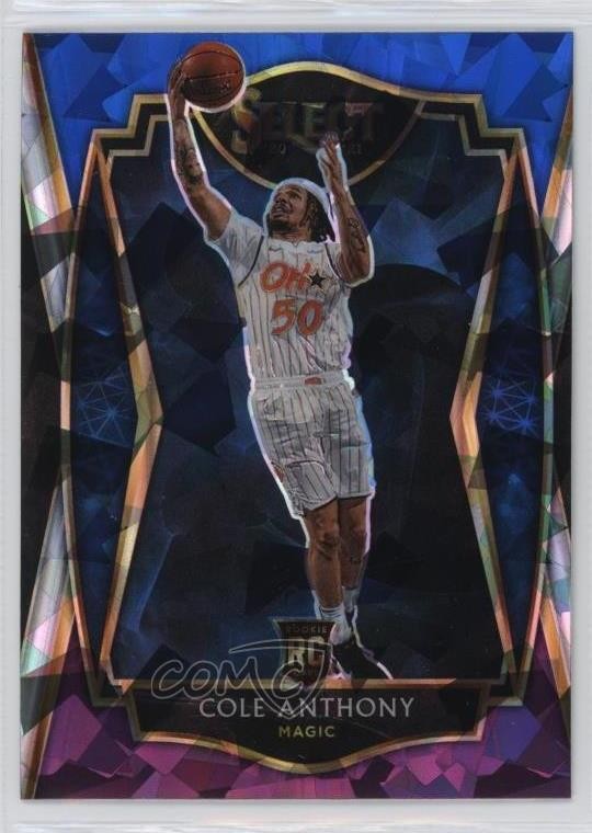 2020 Select Premier Level Blue White Purple Cracked Ice Prizm Cole Anthony 10zj