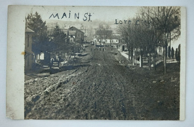 LORE CITY OHIO REAL PHOTO POSTCARD c1910 MAIN STREET CAMBRIDGE GUERNSEY COUNTY