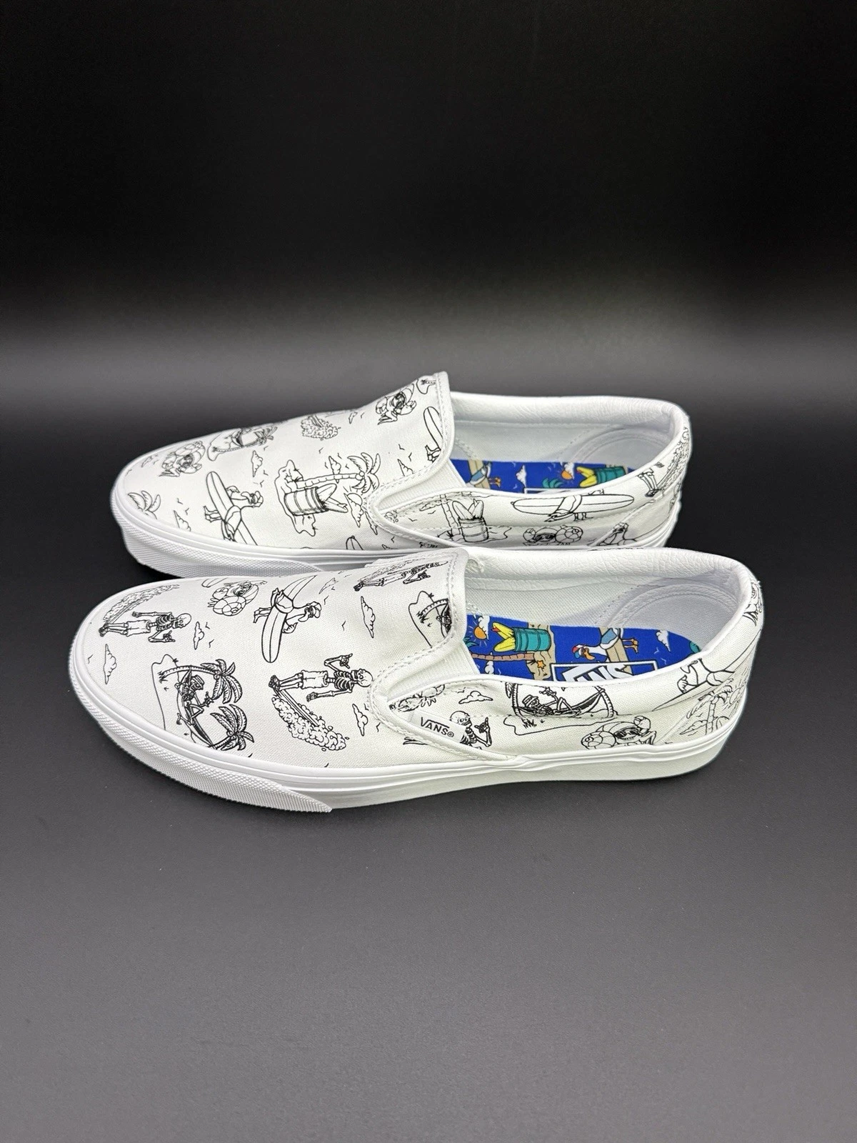 Scarpe da uomo Vans Classic slip on bassa marea vero bianco vero VN0A5JLXBPD