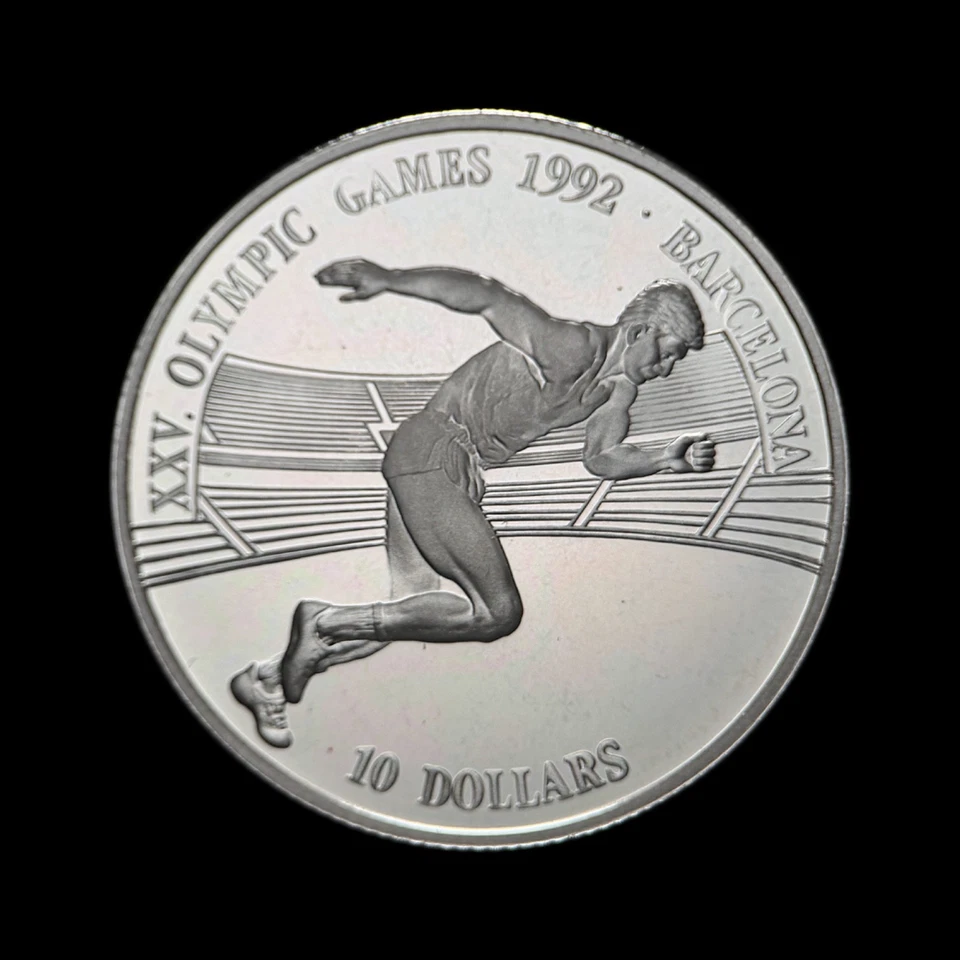 COOK ISLANDS. 1990, 10 Dollars, Silver - Barcelona Summer Olympics, Track Field - Image 3 of 3