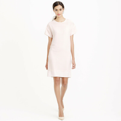 NWOT J.Crew Pink Pleated Chiffon Tee Shirt Dress | eBay