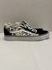 Vans Old Skool Checker Cube Black Skate Shoes Low Top Sneaker M 9 W 10.5