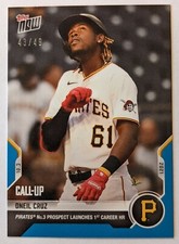 2021 TOPPS NOW CALL-UP #896 O'NEIL CRUZ #'d 43/49 BLUE PARALLEL - PRISTINE MINT