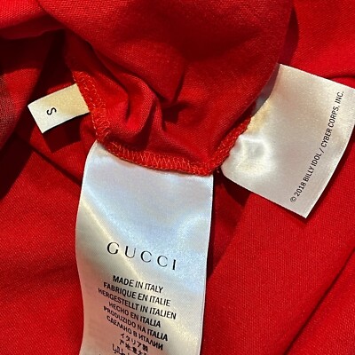 Gucci Billy Idol Men's T-shirt | size Small | Rare Piece | MSRP