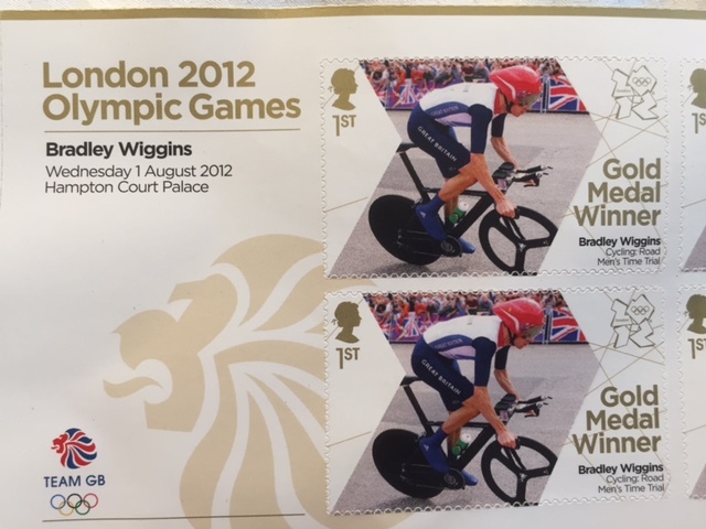 Stamps London Olympics feat', Sir Bradley Wiggins unused