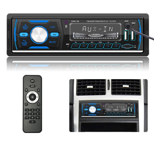 Single 1 Din In-Dash Car Stereo Radio LCD MP3 Player FM AM Bluetooth Audio Unit