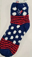 NFL Houston Texans Fuzzy Soft Socks, New (HOMEGATER)