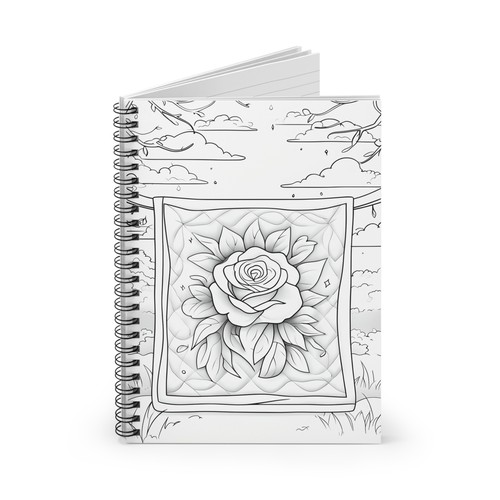 Doodle Coloring Spiral Notebook - Ruled Line, Sketchbook, Drawing Journal - Picture 3 of 5