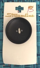 ANTIQUE/VINTAGE 1 BLACK 1 12" STREAMLINE BUTTON EXCELLENT CONDITION 
