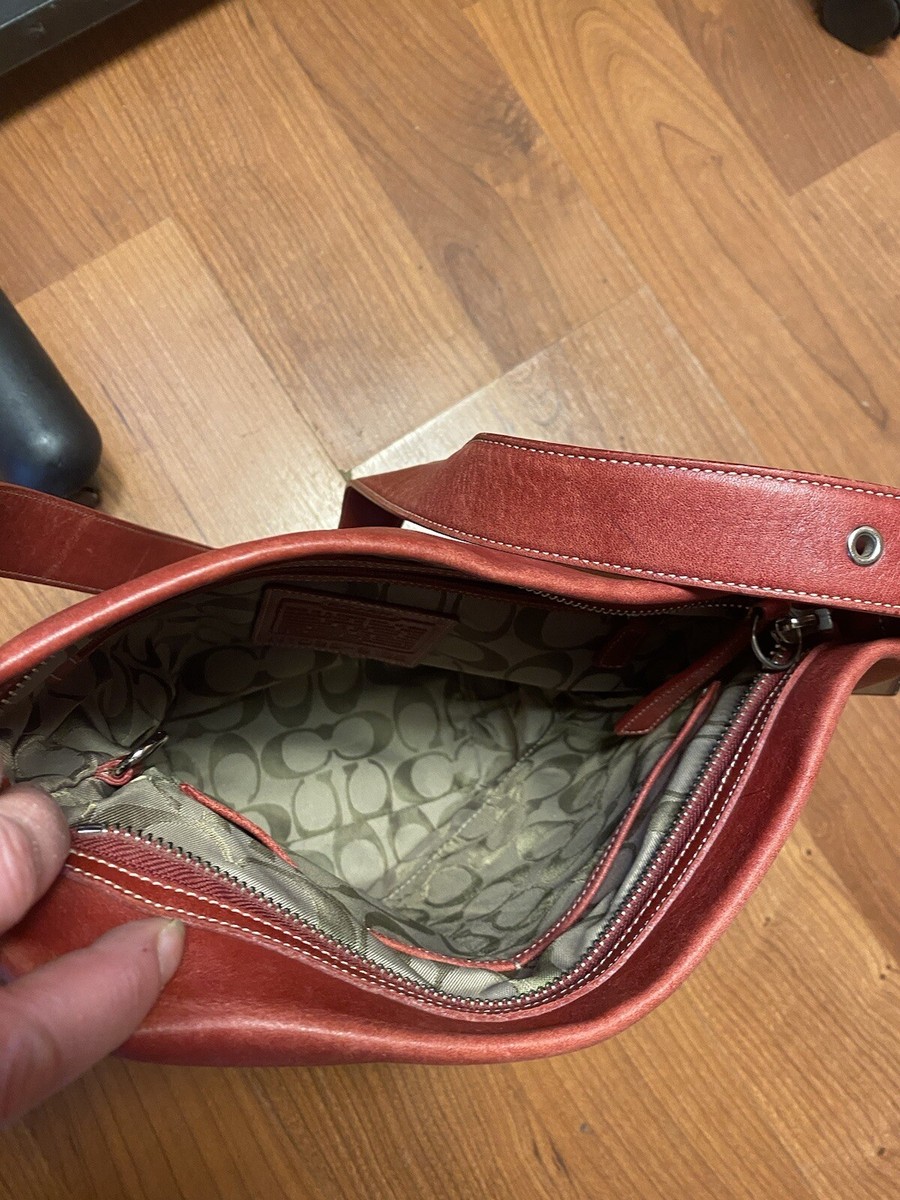 COACH Dark Red Leather Legacy Soho Hobo/duffle Shoulder Bag COACH Dark Red Leather Legacy Soho Hobo/duffle Shoulder Bag