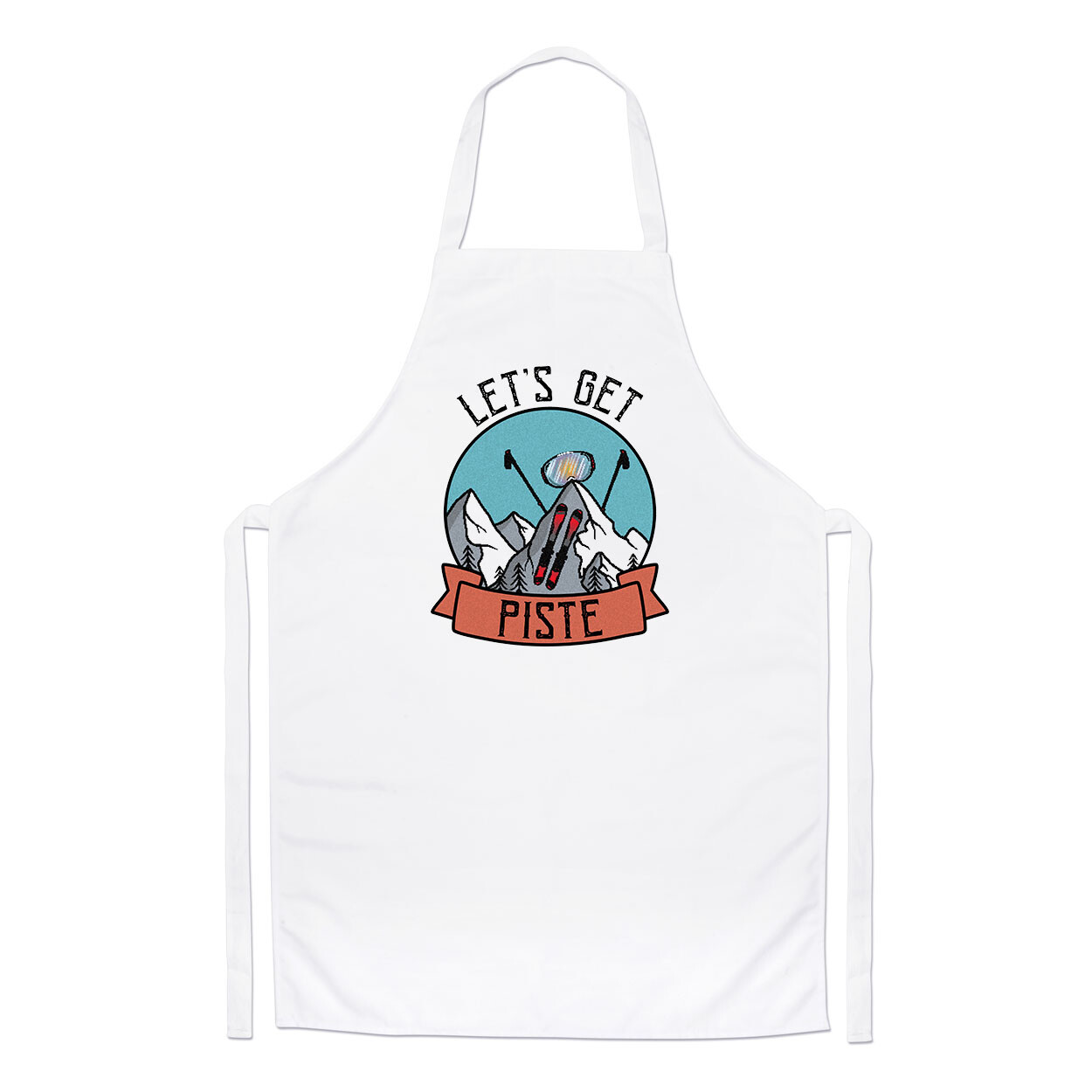 Let's Get Piste Skiing Chefs Apron Wedding Stag Do Hen Pissed Funny Joke Cooking