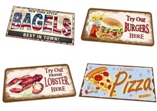 Bar Cafe Vintage Metal Signs American Diner Retro Sign