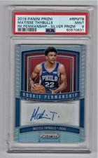 MATISSE THYBULLE 2019 Panini Prizm Rookie Penmanship SILVER PRIZM AUTO RC PSA 9