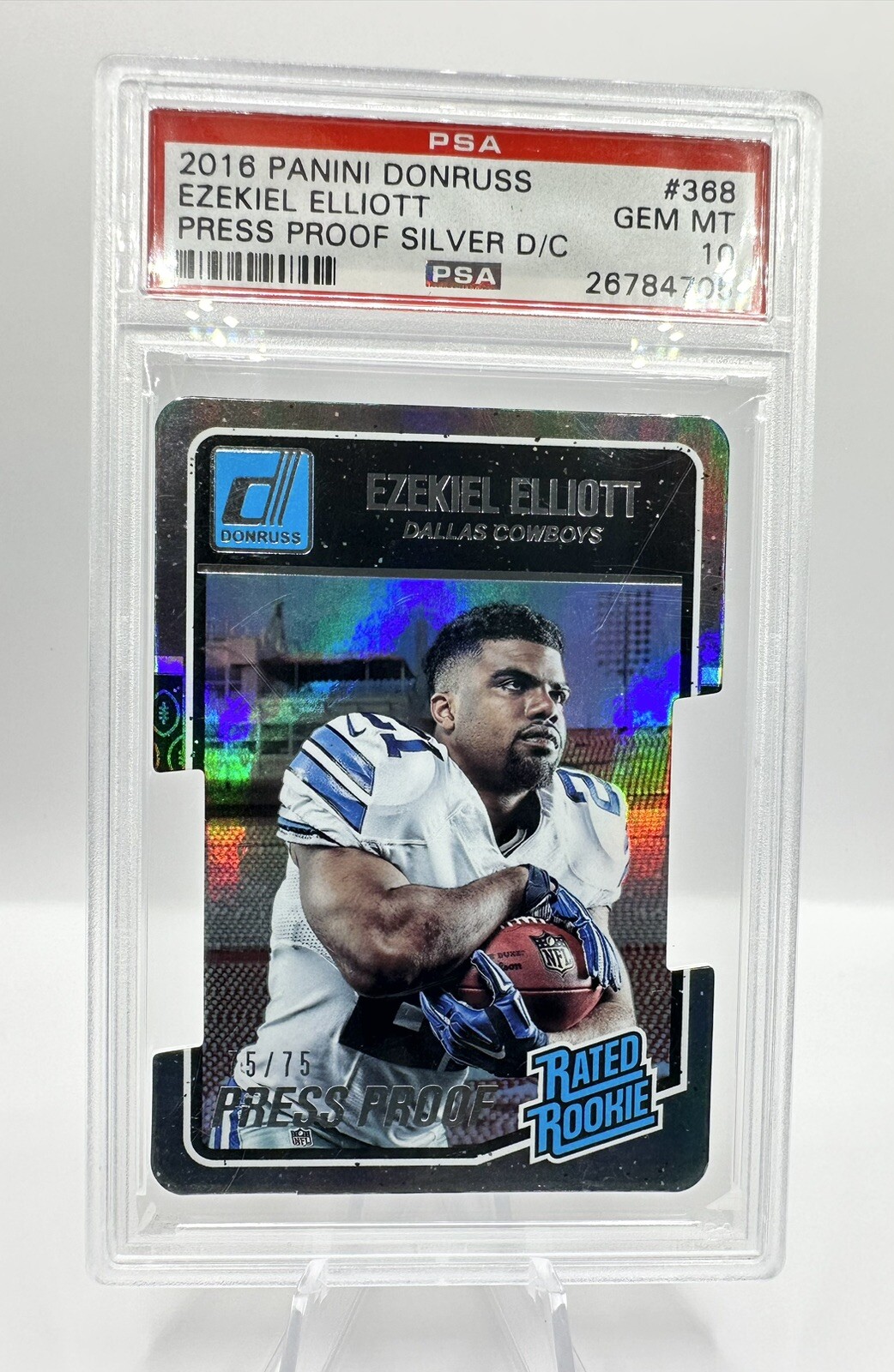 Ezekiel Elliott Panini Donruss #368 Press Proof Silver Die Cut