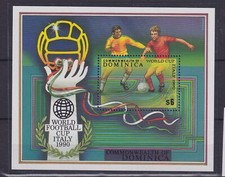 Dominica 1989 Fußball WM Italien '90 $6 Bf N.155 MNH T2227