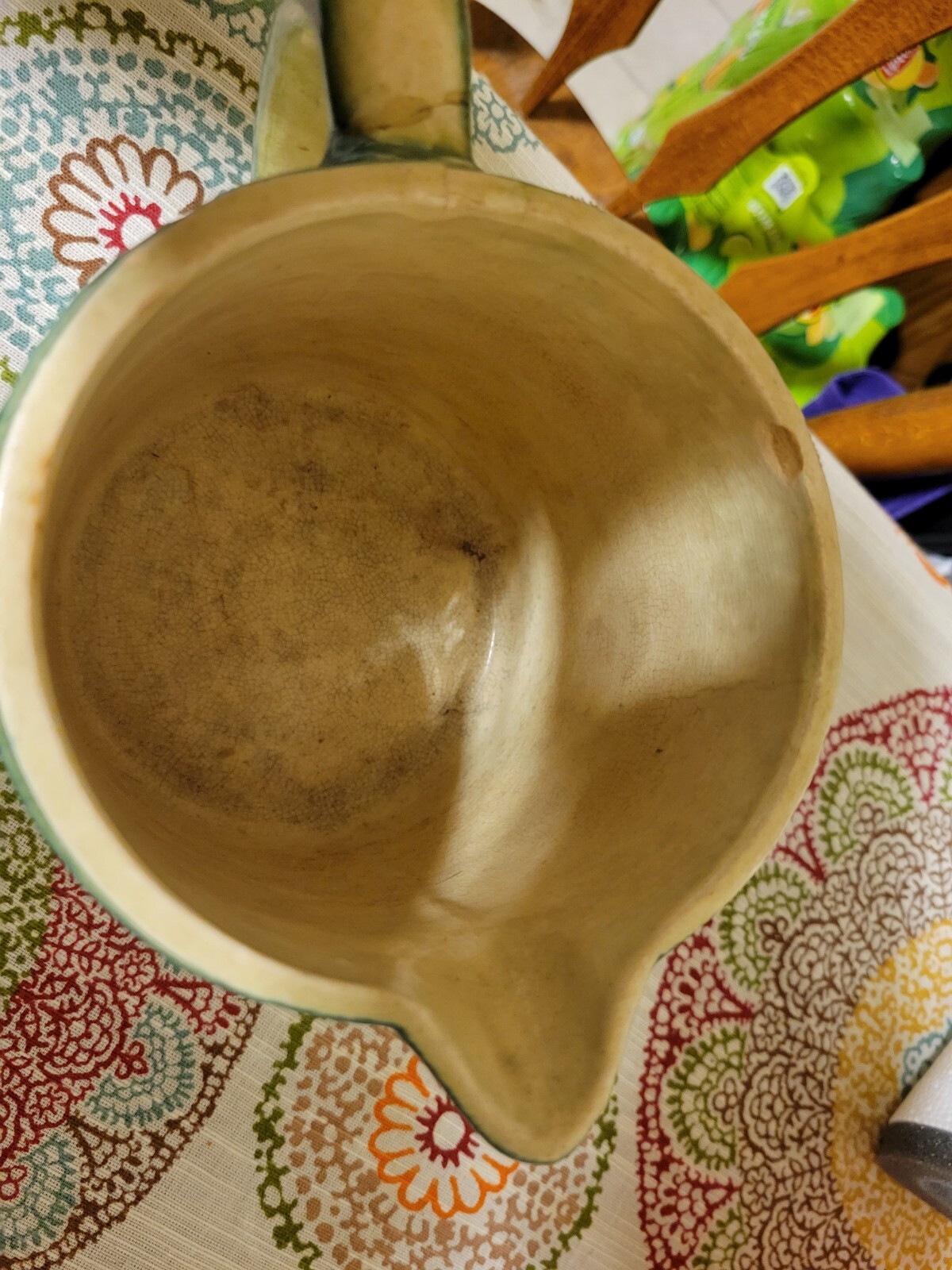 Early Roseville Pottery Jug Pitcher Grapevine in Green c.1910 Stonewear