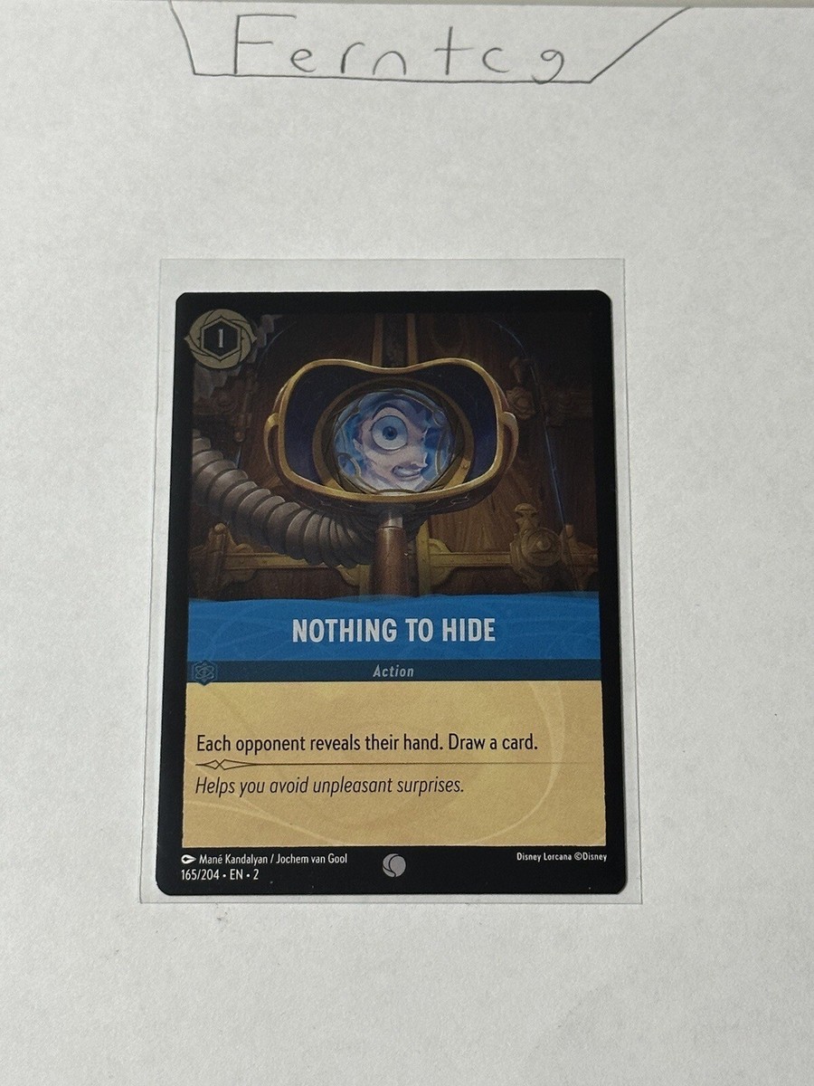 nothing to hide lorcana card #165 Prices | Rise of the Floodborn Common Number Disney Lorcana Rise of Floodborn