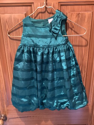 emerald green bubble dress Gymboree Sleeveless Size 2T Formal Holiday Christmas DOT Foods