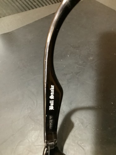 Vintage Bolle Bull Snake Sunglasses France black Fire Iridium Lens RARE & Case - Picture 3 of 3