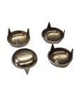 4 METAL DOMES OF SILENCE SMALL 18mm For Wooden Chair legs Bun Feet Steel glides