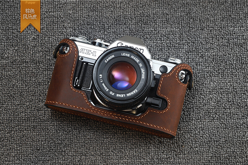 【美品・革ケース付】キヤノン Canon AE-1 Program ボディ Amazon.com : Handmade Genuine Real Leather Half Camera Case Bag