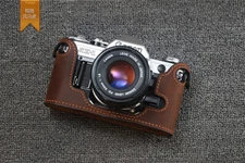 Genuine Leather Handmade Half Camera Case Cover For Canon AE-1 AE-1P A-1