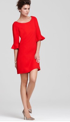 Kate Spade LUNA Ruffle Sleeve Red Dress Size 00 Office Career Work Lined | eBay Kate Spade LUNA Ruffle Sleeve Red Dress Size 00 Office Career Work Lined | eBay